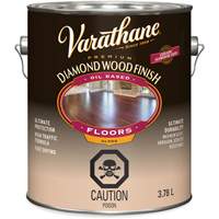 Varathane&reg; Diamond Wood Finish Floors Coating, 3.78 L, Clear, Gloss Trail Hammer and Bolt