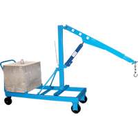 Floor Cranes - Reverse Boom, 8' Lift, 3000 lbs. (1.5 tons), 57" Arm, 78" H Trail Hammer and Bolt