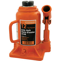 314A Bottle Jack, 12 tons, Manual Hydraulic, 13" Raised Height Trail Hammer and Bolt