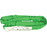 Round Slings, Green, 2" W x 4' L, 6000 lbs. Vertical Load Trail Hammer and Bolt