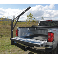 Hitch Mounted Truck Jib Crane, 600 lbs. (0.3 tons) Capacity, 84-5/8" Max. Clearance Trail Hammer and Bolt
