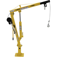 Winch Operated Truck Jib Crane, 500 lbs. (0.25 tons) Capacity, 102' Max. Clearance Trail Hammer and Bolt