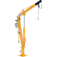 Winch Operated Truck Jib Crane, 1000 lbs. (0.5 tons) Capacity, 86-1/2" Max. Clearance Trail Hammer and Bolt