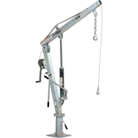 Winch Operated Truck Jib Crane, 500 lbs. (0.25 tons) Capacity, 99" Max. Clearance Trail Hammer and Bolt