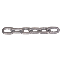 Hot-Dipped Galvanized Chains, Carbon Steel, 5/8" x 150' (45.7 m) L, Grade 30, 6900 lbs. (3.45 tons) Load Capacity Trail Hammer and Bolt