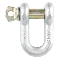 Screw Pin Chain Shackle, 3/8", Screw Pin, Hot Dip Galvanized Trail Hammer and Bolt