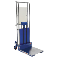 Hefti-Lift Load Stacker, Foot Pump Operated, 880 lbs. Capacity, 59" Max Lift Trail Hammer and Bolt