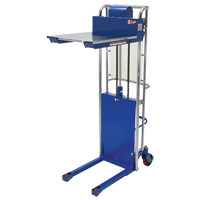 Hefti-Lift Load Stacker, Foot Pump Operated, 880 lbs. Capacity, 59" Max Lift Trail Hammer and Bolt