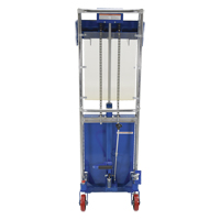 Hefti-Lift Load Stacker, Foot Pump Operated, 880 lbs. Capacity, 59" Max Lift Trail Hammer and Bolt