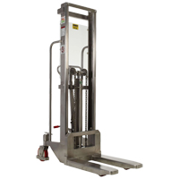 Hefti-Lift Load Stacker, Foot Pump Operated, 880 lbs. Capacity, 59" Max Lift Trail Hammer and Bolt