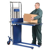 Hefti-Lift Load Stacker, Foot Pump Operated, 300 lbs. Capacity, 59" Max Lift Trail Hammer and Bolt