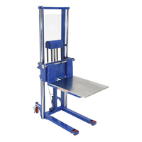 Hefti-Lift Load Stacker, Foot Pump Operated, 1500 lbs. Capacity, 63" Max Lift Trail Hammer and Bolt