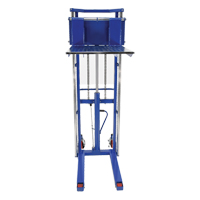 Hefti-Lift Load Stacker, Foot Pump Operated, 1500 lbs. Capacity, 63" Max Lift Trail Hammer and Bolt