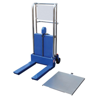 Hefti-Lift Load Stacker, Foot Pump Operated, 880 lbs. Capacity, 44" Max Lift Trail Hammer and Bolt