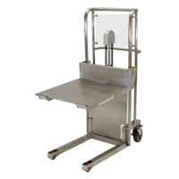 Hefti-Lift Load Stacker, Foot Pump Operated, 450 lbs. Capacity, 45-5/8" Max Lift Trail Hammer and Bolt