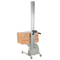 Quick Lift Stacker, Electric Operated, 125 lbs. Capacity, 72" Max Lift Trail Hammer and Bolt