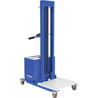 Quick Lift Stacker, Electric Operated, 400 lbs. Capacity, 72" Max Lift Trail Hammer and Bolt