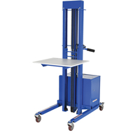Quick Lift Stacker, Electric Operated, 400 lbs. Capacity, 57" Max Lift Trail Hammer and Bolt