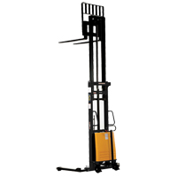 Fork Lift Stacker, Electric Operated, 2000 lbs. Capacity, 137" Max Lift Trail Hammer and Bolt