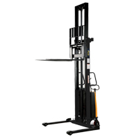 Fork Lift Stacker, Electric Operated, 2000 lbs. Capacity, 150" Max Lift Trail Hammer and Bolt
