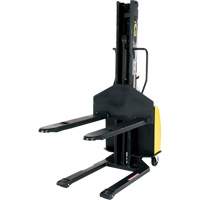 Narrow Mast Powered Lift Stacker, Electric Operated, 1500 lbs. Capacity, 63" Max Lift Trail Hammer and Bolt