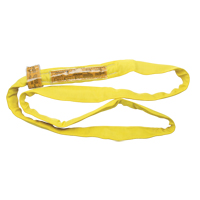Polyester Round Sling, Yellow, 2-1/2" W x 3' L, 9000 lbs. Vertical Load Trail Hammer and Bolt