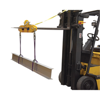 Forklift Lifting Beam, 7" x 2-1/2" Fork Pocket Trail Hammer and Bolt