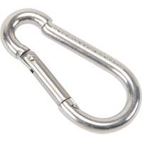 Stainless Steel Snap Hook, 220 lbs (0.11 tons) Working Load Limit, 3/16" Size, 5/16" Eye Trail Hammer and Bolt