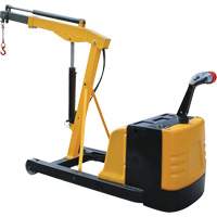 Electric Powered Floor Crane, 8.8' Lift, 1500 lbs. (0.75 tons), 44-1/4" Arm, 62-1/4" H Trail Hammer and Bolt