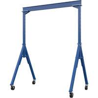 Adjustable Height Gantry Crane, 10' L, 2000 lbs. (1 tons) Capacity Trail Hammer and Bolt