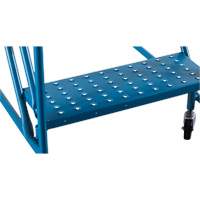 CSA-Certified Rolling Step Ladder with Locking Step, 8 Steps, 30" Step Width, 72" Platform Height, Steel Trail Hammer and Bolt