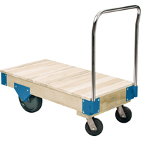 Chariots à plate-forme en bois