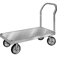 Diable en aluminium, 24" la x 36" lo, 2000 lb cap, Roues Caoutchouc Trail Hammer and Bolt