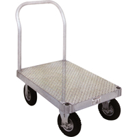 Diable en aluminium, 24" la x 36" lo, 2000 lb cap, Roues Caoutchouc Trail Hammer and Bolt