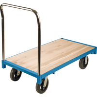 Heavy-Duty Platform Truck, 48" L x 24" W, 2000 lbs. Capacity, Rubber Casters Trail Hammer and Bolt