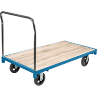 Heavy-Duty Platform Truck, 60" L x 30" W, 2000 lbs. Capacity, Rubber Casters Trail Hammer and Bolt