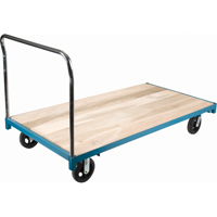 Heavy-Duty Platform Truck, 96" L x 48" W, 2000 lbs. Capacity, Rubber Casters Trail Hammer and Bolt