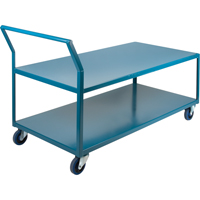 Chariots surbaiss&eacute;s robustes, 2 niveaux, 30" la x 60" p x 40" h, 1200 lb Cap Trail Hammer and Bolt