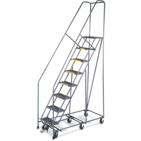 All Directional Ladders, 8 Steps, 16" Step Width, 80" Platform Height, Steel Trail Hammer and Bolt