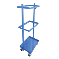 Stock Cart, Steel, 30-11/16" W x 19-1/4" D, 3 Shelves, 300 lbs. Capacity Trail Hammer and Bolt