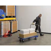 Platform Cart, 48" L x 24" W, 1500 lbs. Capacity, Mold-on Rubber Casters Trail Hammer and Bolt