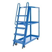 Stock Picking Cart, Steel, 21-7/8" W x 56-1/8" D, 3 Shelves, 1000 lbs. Capacity Trail Hammer and Bolt