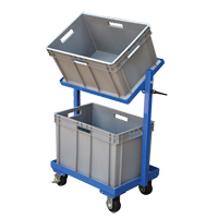 Stock Cart, Steel, 30-11/16" W x 19-1/4" D, 2 Shelves, 200 lbs. Capacity Trail Hammer and Bolt
