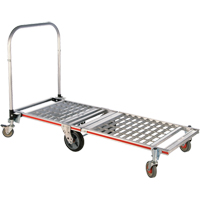 Chariot &agrave; plateforme repliable &agrave; six roues, Aluminium, 1550 lb, 61-7/8" lo x 23-1/4" la, Hauteur 39" Trail Hammer and Bolt