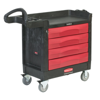 Armoires mobiles & centres de travail Trademaster, 4 tiroirs, 40-5/8" lo x 18-7/8" la x 38-3/8" h, Noir Trail Hammer and Bolt