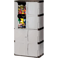 Armoire robuste, Plastique, 3 Tablettes, 72" h x 36" la x 18" P, Mica et charbon Trail Hammer and Bolt