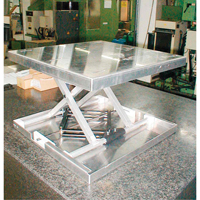 Lift-Tool Table Top Scissor Lift, 23" L x 22" W, Aluminum, 300 lbs. Capacity Trail Hammer and Bolt