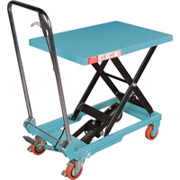 Heavy-Duty Hydraulic Scissor Lift Table, 27-1/2" L x 17-3/4" W, Steel, 330 lbs. Capacity Trail Hammer and Bolt