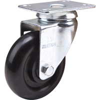Roulette, Pivotant, 4" (101,6 mm), Polyol&eacute;fine, 250 lb (113 kg) Trail Hammer and Bolt