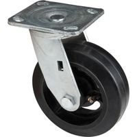 Roulette moul&eacute;, Pivotant, 6" (152,4 mm), Caoutchouc, 550 lb (249 kg) Trail Hammer and Bolt